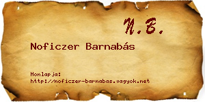 Noficzer Barnabás névjegykártya